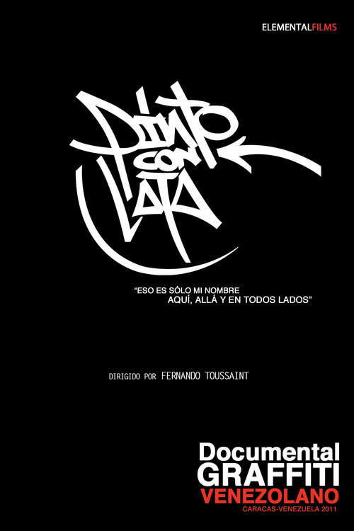 Pinto con lata poster