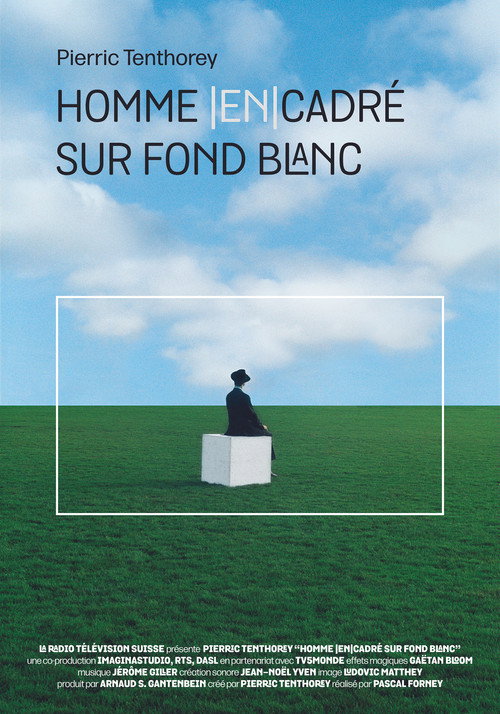 Homme Cadré sur Fond Blanc poster